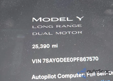 2023 Tesla Model Y Awd/Long Range Dual Motor All-Wheel Drive from USA, damaged, VIN 7SAYGDEE0PF867570